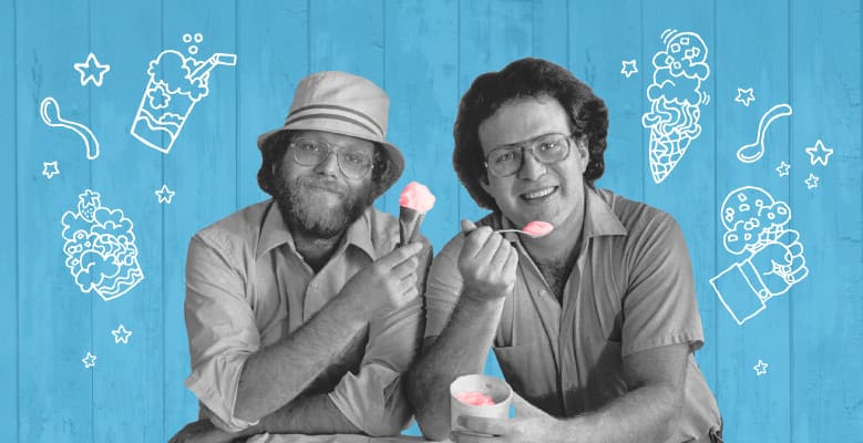 Ben & Jerry eating Ice Cream