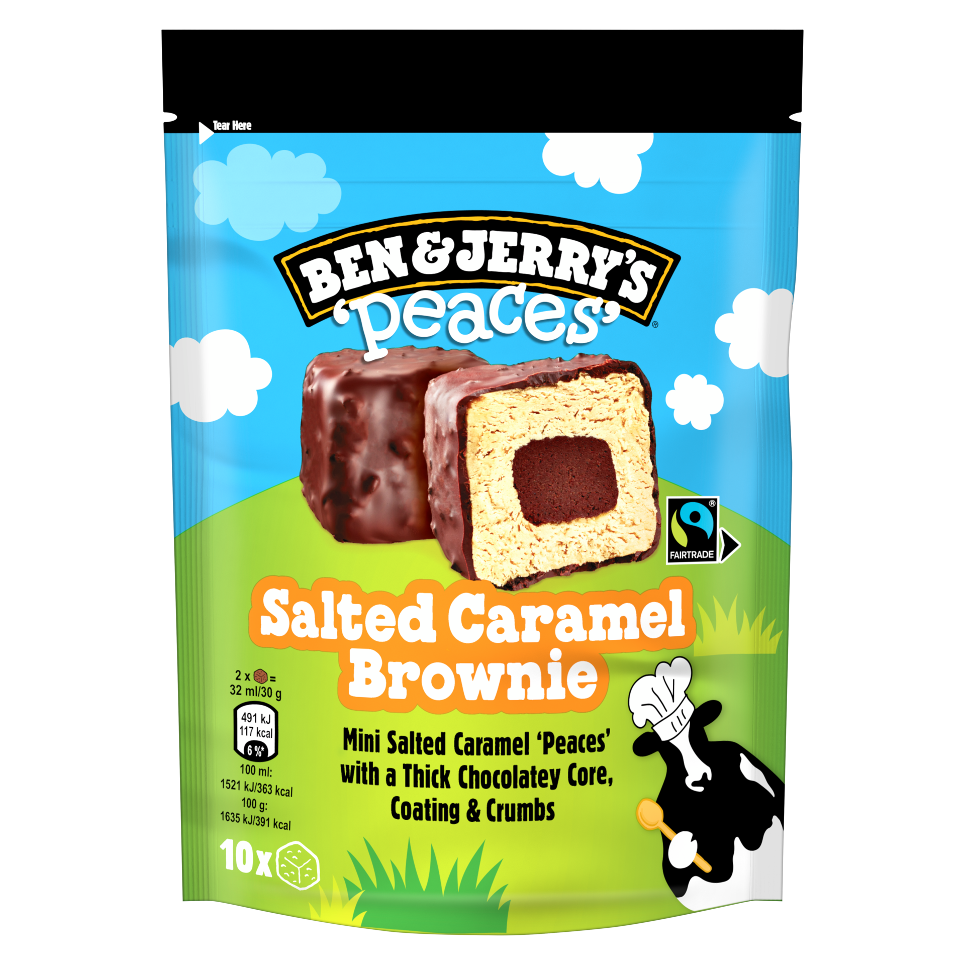 Salted Caramel Brownie Peaces Peaces dough