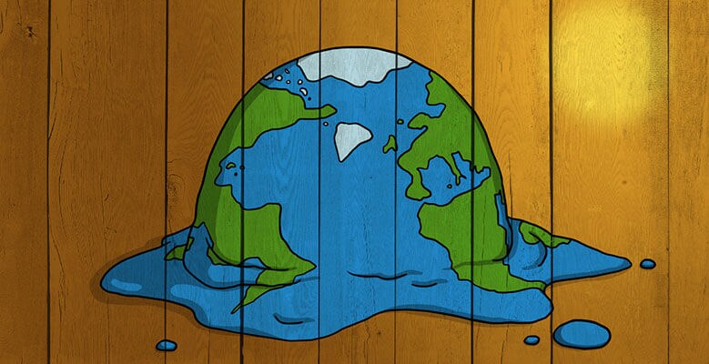 Image of the world melting