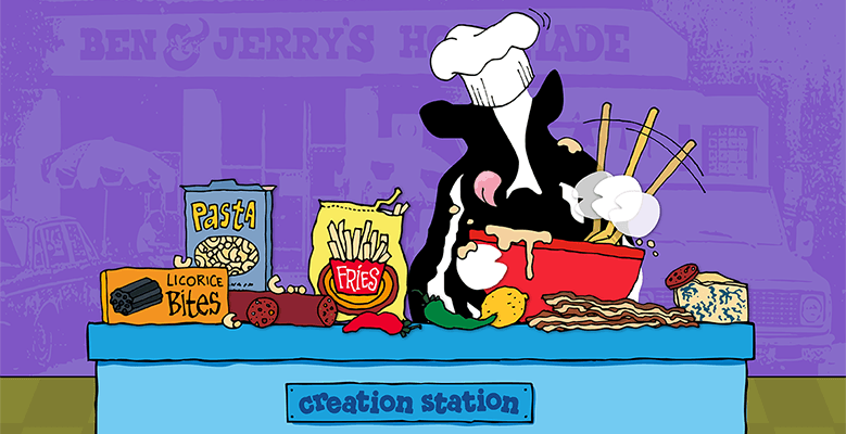 Woody with crazy flavors to make Ice Cream
