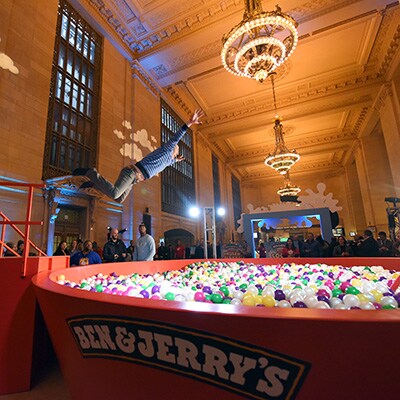 a giant cereal bowl